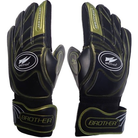 BROTHER Rukavice fotbalové brankářské seniorské závodní černo-zlaté