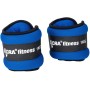 ACRA Závaží na zápěstí/kotníky 1kg fitness doplněk set 1 pár modrá