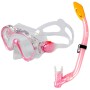 ACRA Šnorchlovací dětský set Maska Šnorchl 2v1 růžový