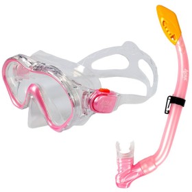 ACRA Šnorchlovací dětský set Maska Šnorchl 2v1 růžový