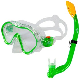 ACRA Šnorchlovací dětský set Maska Šnorchl 2v1 zelený
