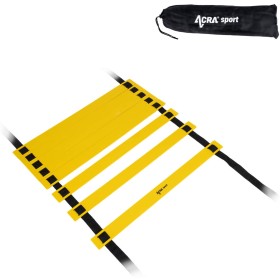 ACRA Žebřík na agility tréninkový 4m plastové příčky žluto-černý