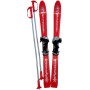 KUBISPORT Lyže dětské sjezdové 90cm Červené s vázáním napevno a holemi