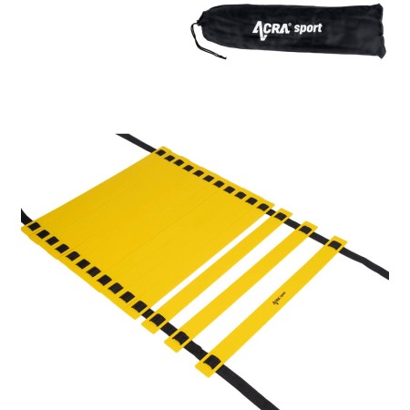 ACRA Žebřík na agility tréninkový 7m plastové příčky žluto-černý