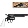 Dětská kapslovka kovbojský revolver kovový černý 12 ran na kapsle
