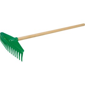 LENA Hrábě dětské zahradní nářadí zelené 60cm dřevo/plast