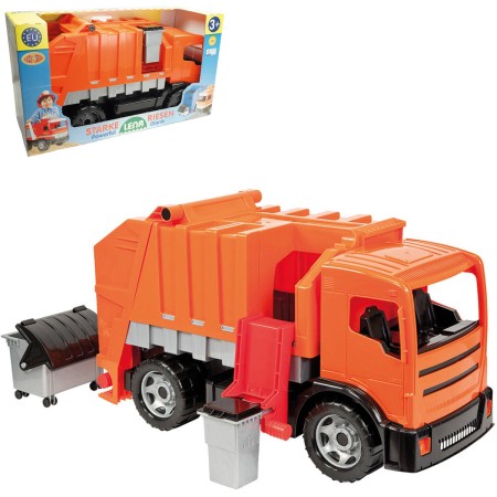 LENA GIGA TRUCKS Auto 2 osé funkční popeláři + 2 kontejnery na písek