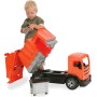 LENA GIGA TRUCKS Auto 2 osé funkční popeláři + 2 kontejnery na písek
