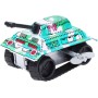 Tank kovový natahovací obrněné retro vozidlo na klíček v krabičce