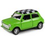 Auto Mini Cooper retro kovové 11cm zpětný chod 4 barvy