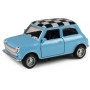 Auto Mini Cooper retro kovové 11cm zpětný chod 4 barvy