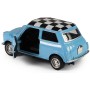 Auto Mini Cooper retro kovové 11cm zpětný chod 4 barvy