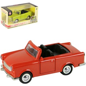 Auto Trabant kabriolet retro kovový na setrvačník v krabici 2 barvy