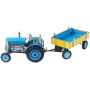KOVAP Traktor Zetor retro model 1:25 plechový Modrý na klíček Kov 0395