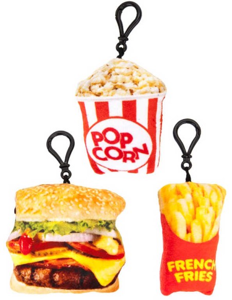 PLYŠ Přívěsek Fast Food 10cm s klipem klíčenka různé druhy *PLYŠOVÉ HRAČKY*