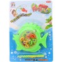 Hra malý rybář dětský rybolov 14x11cm set se 2 udicemi na natažení 3 barvy