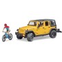 BRUDER 02543 Auto Jeep Wrangler Rubicon Unlimited set s kolem a cyklistou