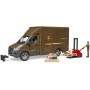 BRUDER 02678 Auto Mercedes Benz Sprinter logistický set s figurkou a doplňky