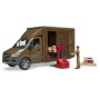 BRUDER 02678 Auto Mercedes Benz Sprinter logistický set s figurkou a doplňky