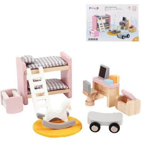 VIGA DŘEVO PolarB Nábytek dětský pokoj doplněk do domečku pro panenky