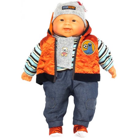 Panenka miminko velké kluk 55cm měkké tělíčko zimní obleček