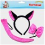 KARNEVAL Kočička čelenka s ušima s doplňky *KARNEVALOVÝ DOPLNĚK*
