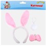 KARNEVAL Zajíc čelenka s ušima s doplňky 2 barvy *KARNEVALOVÝ DOPLNĚK*