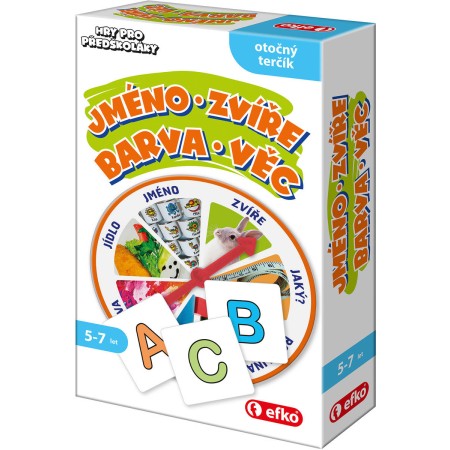 EFKO Hry pro předškoláky Jméno Zvíře Barva Věc *SPOLEČENSKÉ HRY*