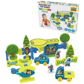 MILLAMINIS Velká policejní stanice baby soft stavebnice pěnová 34 dílků