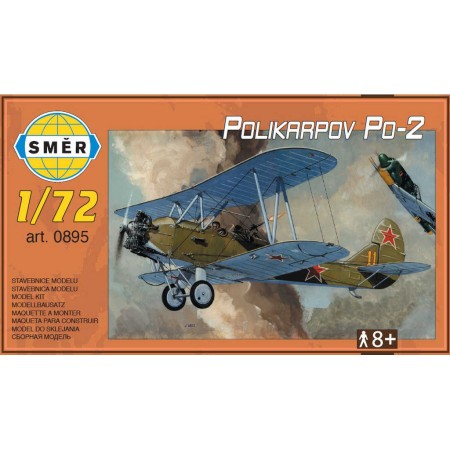 SMĚR Model letadlo dvouplošník Polikarpov Po-2 Kola 1:72 (stavebnice letadla)