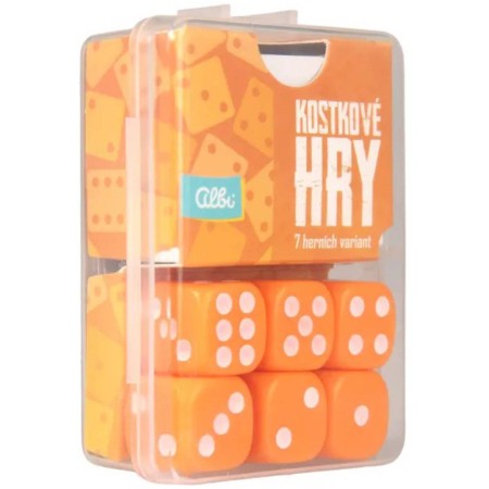 ALBI HRA Oranžové kostkové hry 7v1 *SPOLEČENSKÉ HRY*
