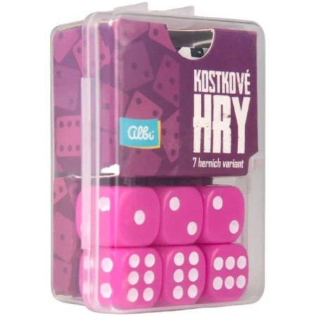 ALBI HRA Růžové kostkové hry 7v1 *SPOLEČENSKÉ HRY*