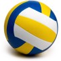 ACRA Míč volejbalový Rubber Volleyball velikost 5 bílo-žluto-modrý