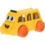 Autobus školní baby veselý barevný 26cm s obličejem 2 barvy plast