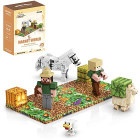 Stavebnice Magnet World 3D magnetická skádačka Farma 46 dílků