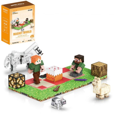 Stavebnice Magnet World 3D magnetická skádačka Piknik 44 dílků