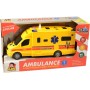 Auto sanitka žlutá na setrvačník 19cm ambulance na baterie Světlo Zvuk CZ