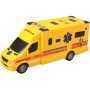 Auto sanitka žlutá na setrvačník 19cm ambulance na baterie Světlo Zvuk CZ