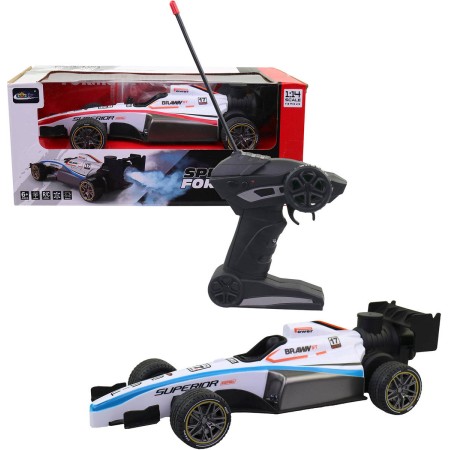 RC Auto závodní formule na vysílačku 27MHz kouřící na baterie Světlo 2 barvy