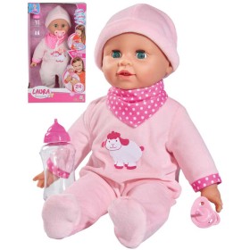 SIMBA Baby panenka miminko Laura 38cm set s lahvičkou na baterie Zvuk
