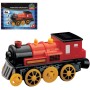 MAXIM Lokomotiva červená elektrická na baterie Světlo Zvuk plast