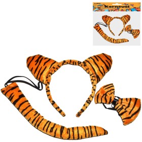 KARNEVAL Tygřík set čelenka s doplňky *KARNEVALOVÝ DOPLNĚK*