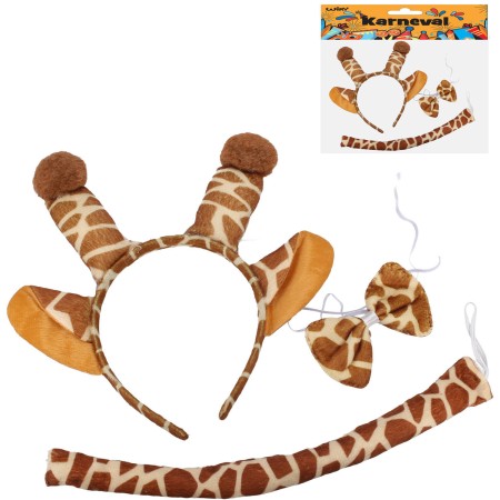 KARNEVAL Žirafka set čelenka s doplňky *KARNEVALOVÝ DOPLNĚK*