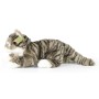 PLYŠ Kočka 42cm šedá mourovatá ležící Eco-Friendly *PLYŠOVÉ HRAČKY*