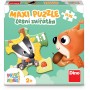 DINO Puzzle maxi baby První hraní Lesní zvířátka 47x33cm 15 dílků XL