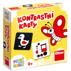 DINO HRA První hraní: Kontrastní karty 20ks 11x11cm pro miminko