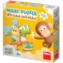 DINO Puzzle maxi baby První hraní Africká zvířátka 47x33cm 15 dílků XL