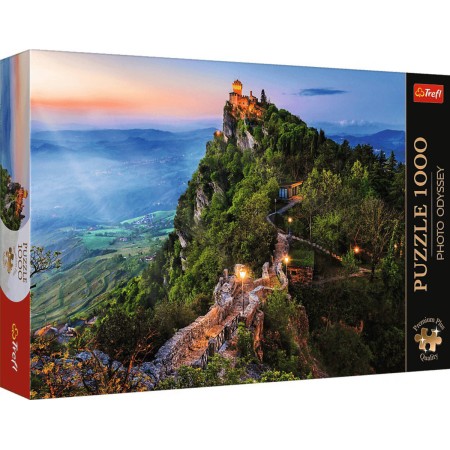 TREFL PUZZLE PREMIUM Photo Odyssey La Cesta San Marino 68x48cm 1000 dílků