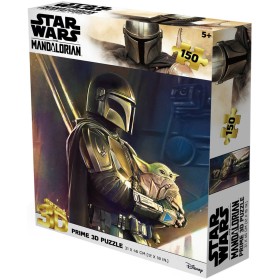 PUZZLE Prime 3D Star Wars Mandalorian 31x46cm 150 dílků holografické