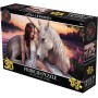 PUZZLE Prime 3D Dívka a jednorožec 31x23cm 100 dílků holografické